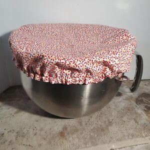 Red and White Reusable Bowl Cover